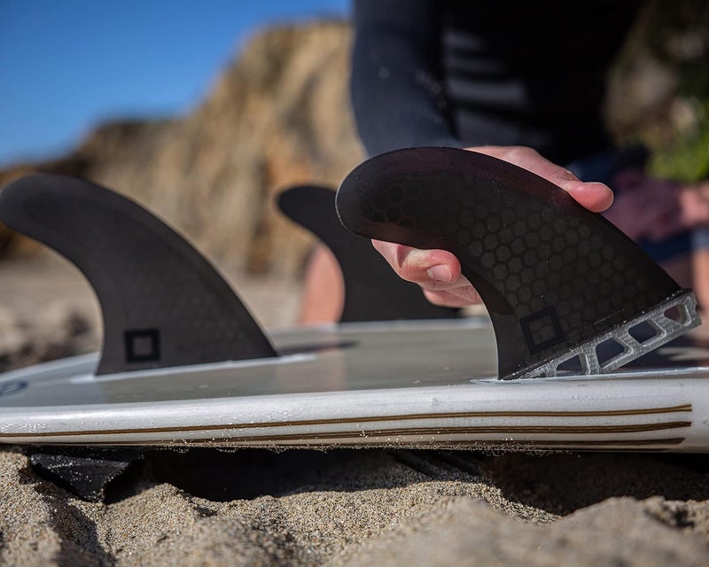 Surf Squared Honeycomb Fiberglass Performance Surf Fins – Fits Futures Single Tab - Ride as Twin, Thruster, or Quad – Durable, Lightweight & Versatile - Image 5